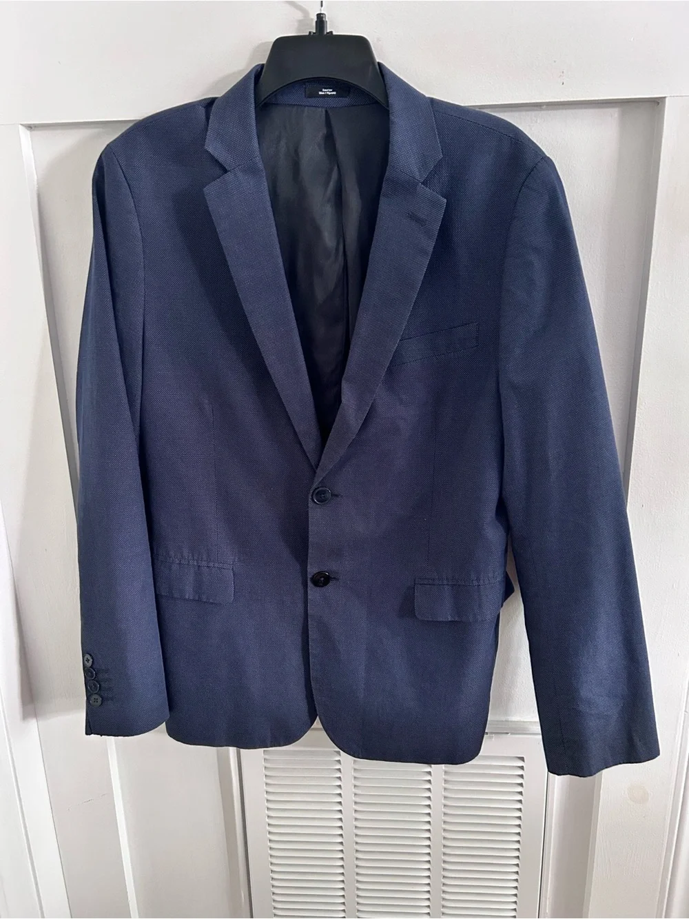Frank + Oak Men’s Size 40 Navy Blue Micro Dot Two Button Blazer